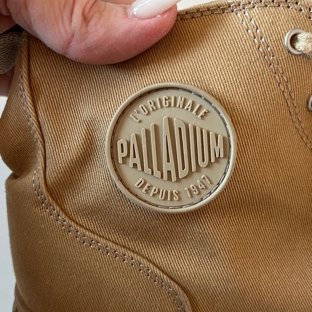 Palladium Women's Tan Combat Boots - Picture 11 of 12